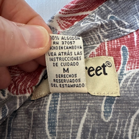 Cooke Street Honolulu Men's Vintage Short Sleeve Tropical Cotton Button Shirt M - Picture 7 of 12